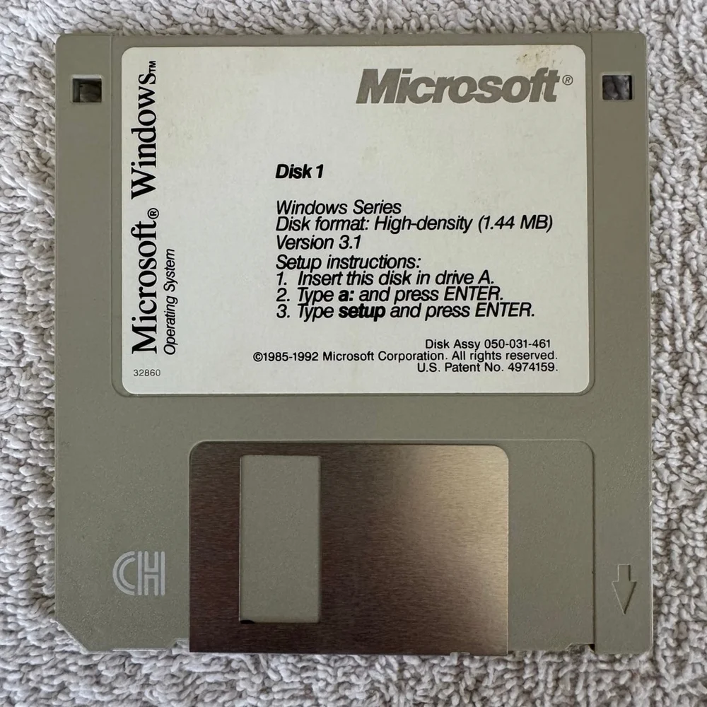 Microsoft Windows 3.1 3.5” Floppy Disk Set Disks 1-6 Untested Vintage 1992